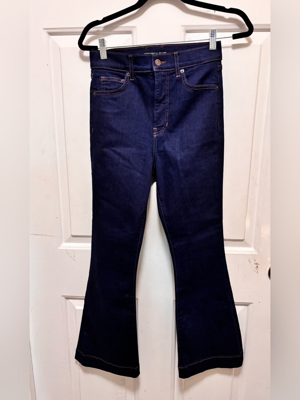 Veronica Beard  Carson Ankle Hogh Fise Women's Dark Blue Flare Jeans Size 27